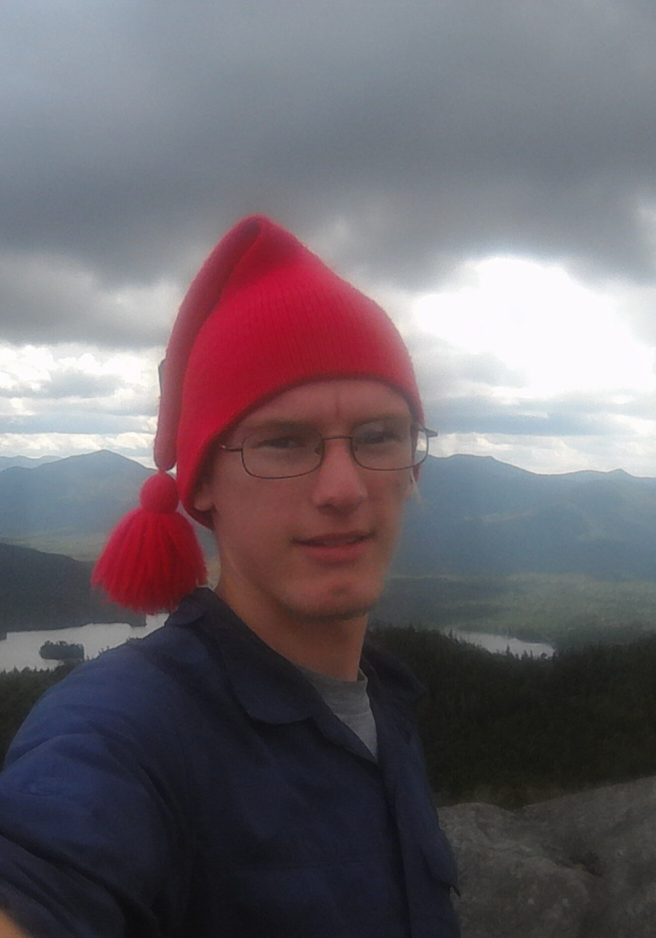 The BSA Voyageur Program Toque(Red Hat) , on An Adirondack Summit 